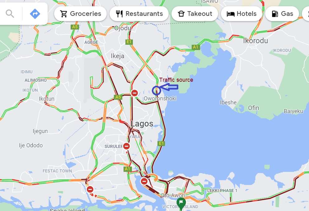 Traffic In Lagos Map Record Breaking Traffic Hit Lagos - Nigeria Business Information